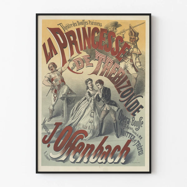 Vintage Wall Decoration Poster of the Theatre La Princesse de Trébizonde