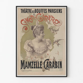 Poster Théâtre des Bouffes Parisiens Mamzelle Carabin Simon Girard