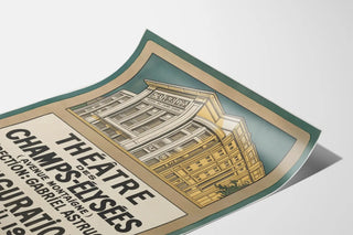 Vintage Poster of Théâtre des Champs-Élysées on Avenue Montaigne