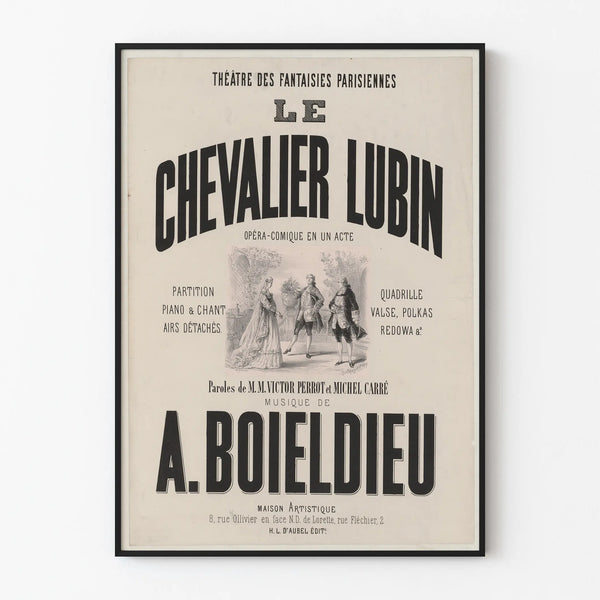 Vintage poster Le Chevalier Lubin - Théâtre des Fantaisies Parisiennes