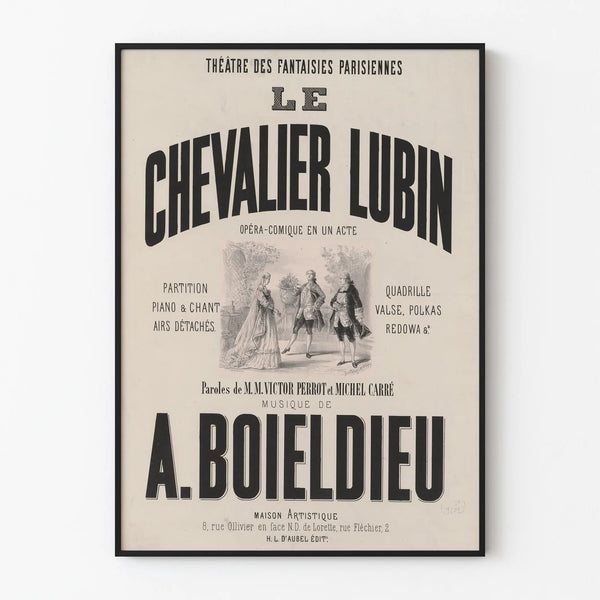 Poster Theatre The Knight Lubin - Vintage Parisian Wall Decoration