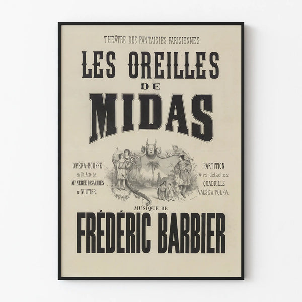 Poster for the Theatre "Les Oreilles de Midas" by Frédéric Barbier