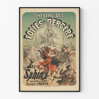 Vintage Poster of the Folies-Bergère Theatre Sphinx