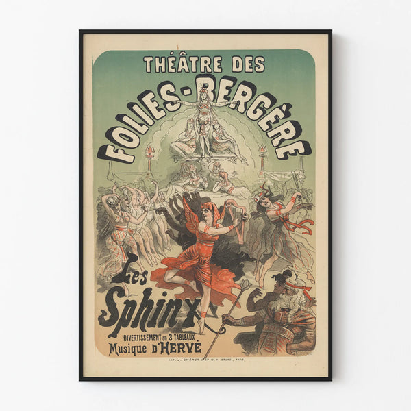 Vintage Poster of the Folies-Bergère Theatre Sphinx