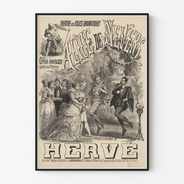 Vintage Poster of the Folies-Dramatiques Theatre - Alice of Nevers