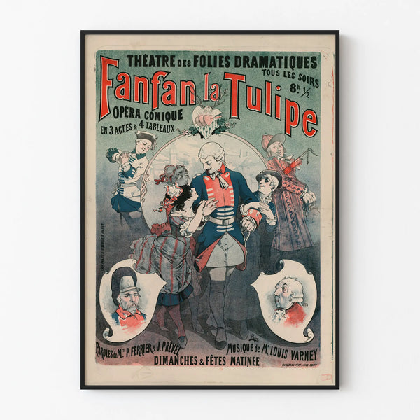 Vintage Poster OPÉRA COMIQUE Fanfan la Tulipe Théâtre des Folies Dramatiques