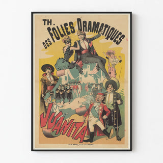 Vintage poster of the Folies Dramatiques Theater Juanita