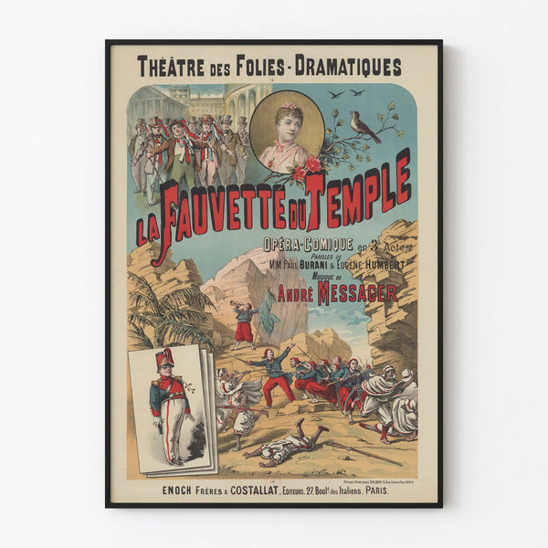 Vintage Poster The Warbler of the Temple Folies-Dramatiques Theatre