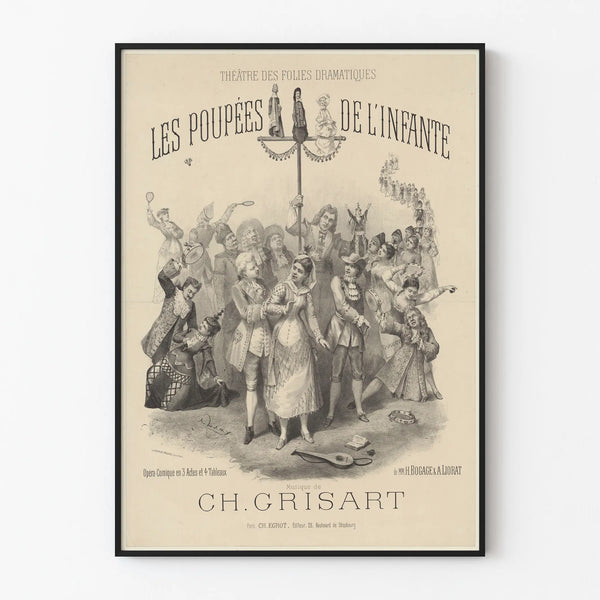 Vintage poster of the theater Les Poupées de l'Infante – Retro wall decoration