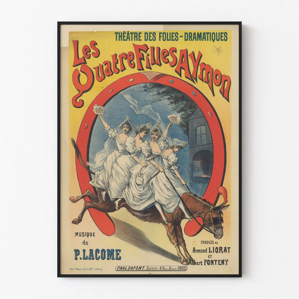 Poster of the Folies-Dramatiques Theater Les Quatre Filles Aymon