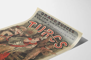 Vintage poster for the theater Les Turcs des Folies Dramatiques