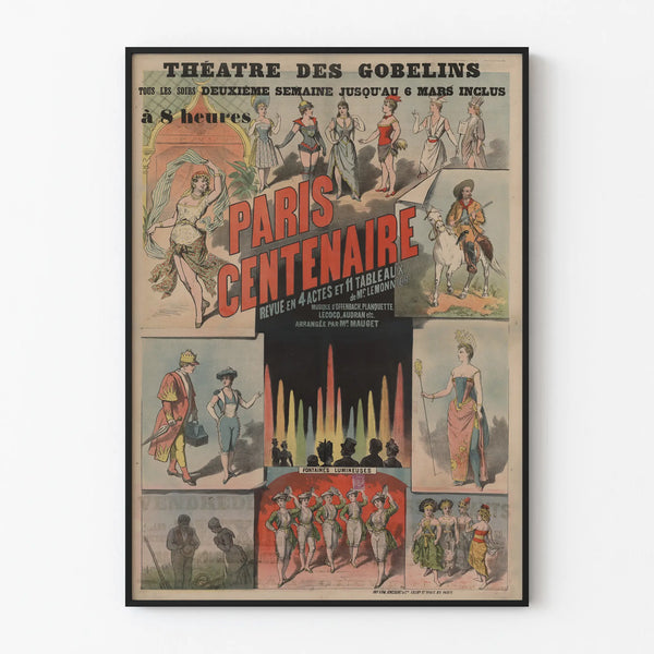 Vintage Poster Théâtre des Gobelins Paris Centenary Review