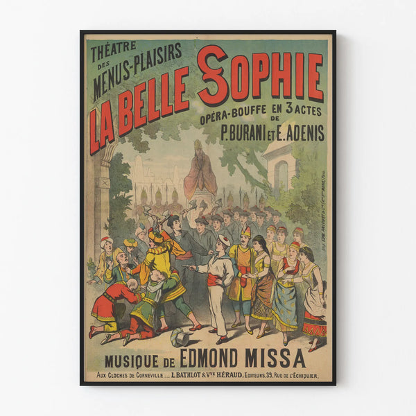 Decorative poster La Belle Sophie - Théâtre des Menus-Plaisirs