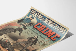 Decorative theater poster The Crime drama in 5 acts