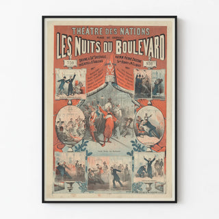 Vintage Poster of Théâtre des Nations - The Nights of the Boulevard