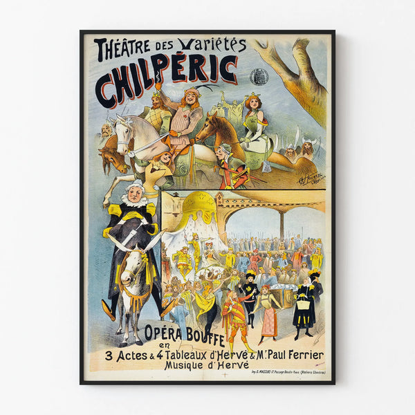 Vintage Wall Decoration Poster Théâtre des Variétés Chilpéric