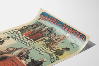 Vintage Poster of the Théâtre des Variétés - The Fiacre 117, three-act comedy-vaudeville