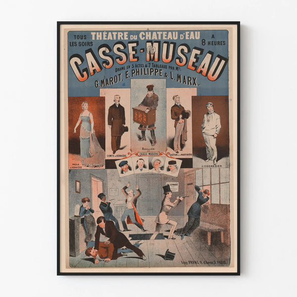 Vintage Poster of Château d'Eau Theater Casse-Museau