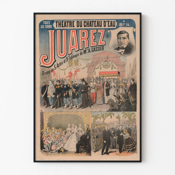Vintage Poster of Juarez Theater Château d'Eau