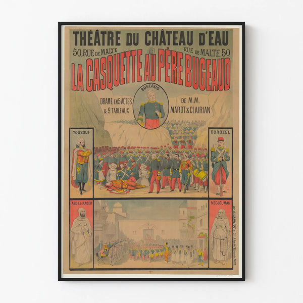 Vintage Wall Decoration Poster of the Théâtre La Casquette at Père Bugeaud