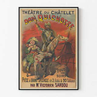 Vintage poster of Don Quixote at the Châtelet Theatre by Victorien Sardou