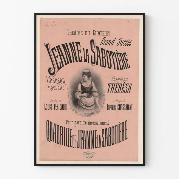 Vintage poster Jeanne la Sabotière - Châtelet Theatre