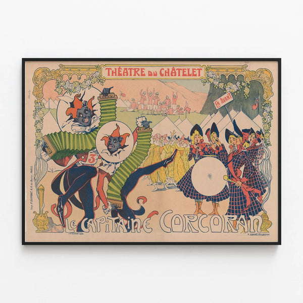 Châtelet Theater Poster The Captain Corcoran vintage — framed artwork on a wall