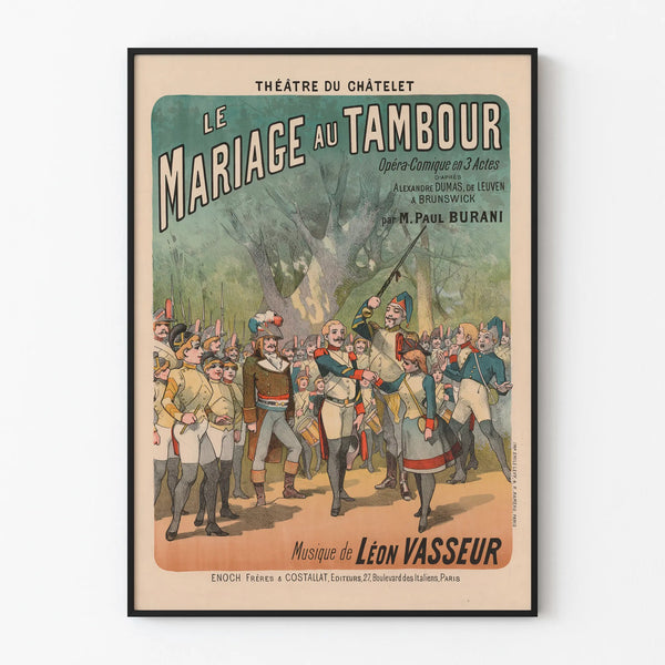 Vintage Poster of The Marriage with the Drum - Châtelet Theatre