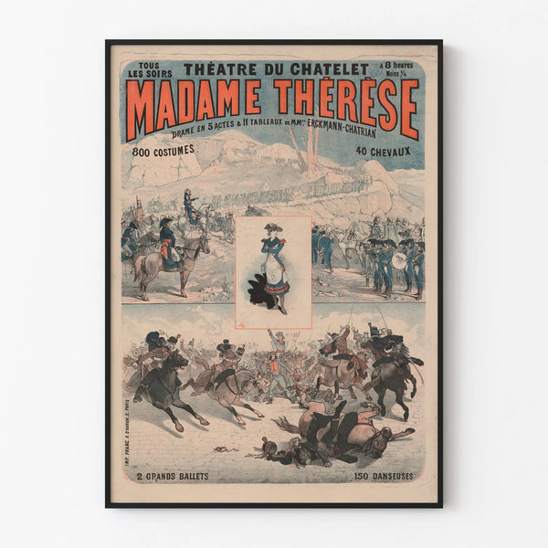 Vintage Madame Thérèse Poster from the Théâtre du Châtelet