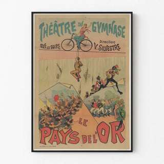 Vintage Poster of the Gymnase Theater - The Land of Gold