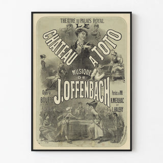 Theatre Poster of the Palais Royal - The Castle at Toto, operetta by J. Offenbach