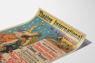 Vintage Poster of the International Theatre Exhibition – Dance Troupe and Wrestlers of the Khedival Grand Opera of Cairo