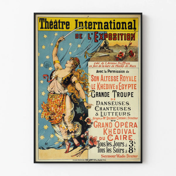 Vintage Poster of the International Exhibition Theater - Artistic Wall Decoration