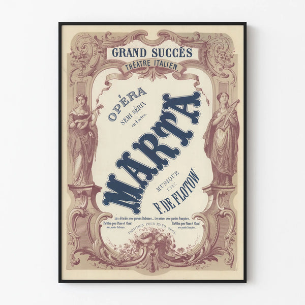 Vintage Opera Marta Poster - Italian Theater Wall Decoration
