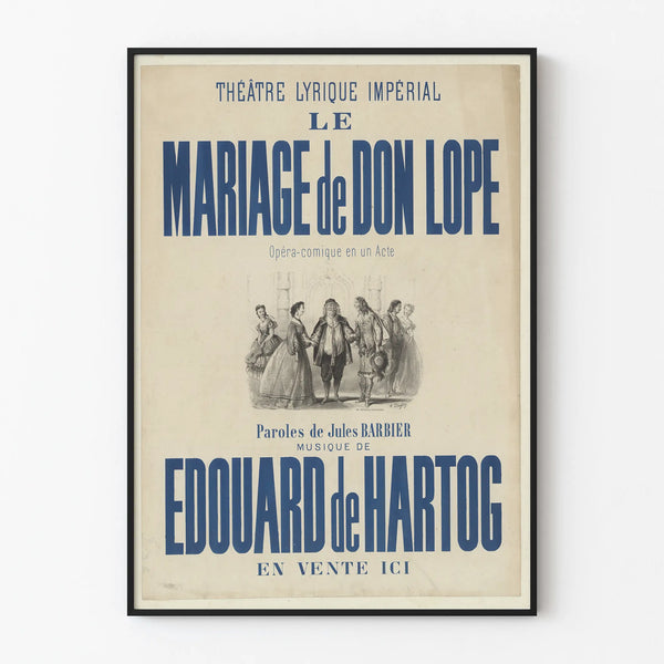 Vintage Poster of the Lyric Theatre - The Marriage of Don Lope