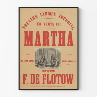 Vintage wall poster of the Imperial Lyric Theater Martha
