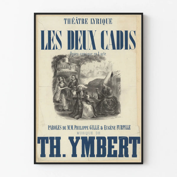 Vintage Poster of the Lyric Theatre Les Deux Cadis