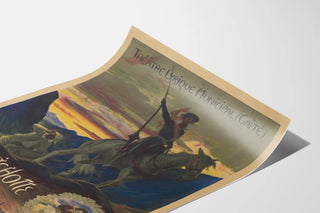 Poster of the Municipal Lyric Theater Gaité Don Quixote Massenet