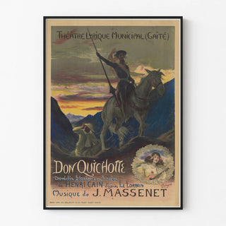 Poster of the Municipal Lyric Theater Gaité Don Quixote Massenet