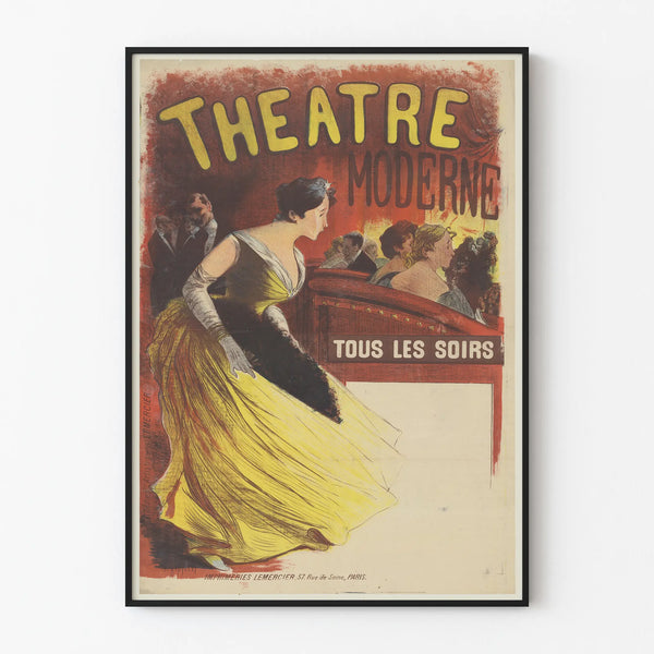 Poster Modern Theater Every Evening - Vintage Wall Decoration