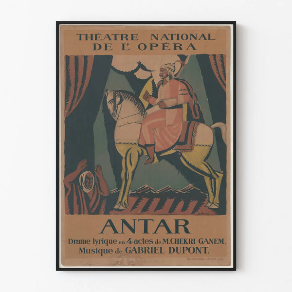 National Opera Theatre Poster - Antar, Lyric Drama in 4 Acts