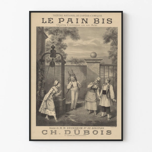 Vintage poster Le Pain Bis - Opéra Comique in one act