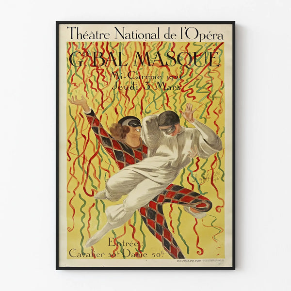 Vintage Poster Masquerade Ball National Opera Theatre 1921