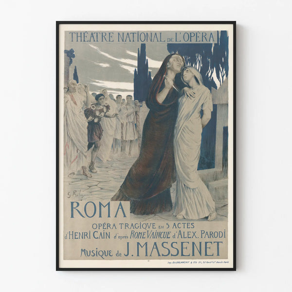 Poster of the National Opera Theater Rome by J. Massenet