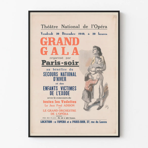 Vintage Poster of the Grand Gala at the National Opera Theatre 1940