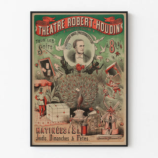 Vintage Poster of the Robert-Houdin Theatre - Classic Magic and Prestidigitation