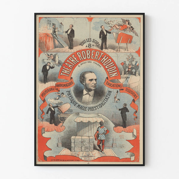Vintage Poster for the Robert-Houdin Theater: Illusions and Magic