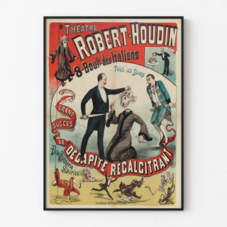 Vintage Poster of the Robert-Houdin Theatre Decapitated Recalcitrant