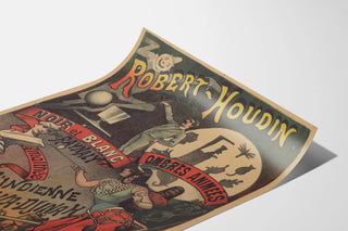 Vintage Poster of the Robert-Houdin Theatre in black and white by Raynaly
