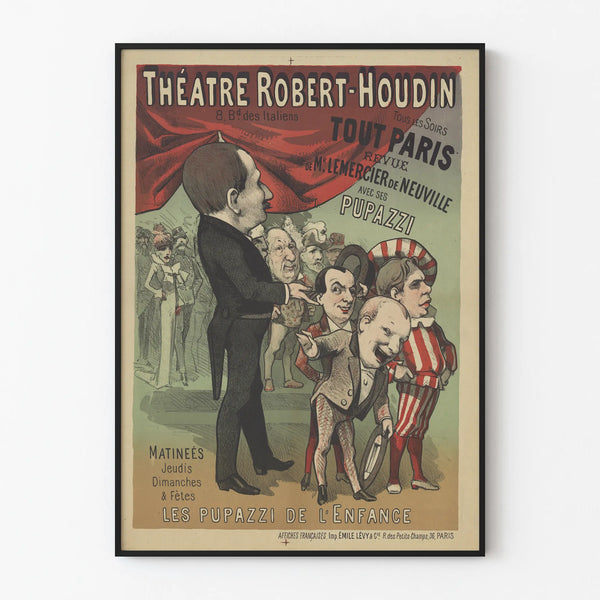 Vintage Poster of Théâtre Robert-Houdin Paris Wall Decoration